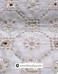 Allover embroidered sherwani fabric for men’s ethnic wear