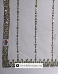 Wholesale dyeable dupatta – embroidered net fabric with gold sequins