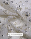 Floral georgette fabric for designer blouses – embroidered fashion textile