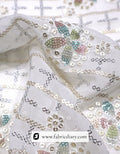 Multicolor floral sequins fabric – ethnic fashion material for boutique outfits