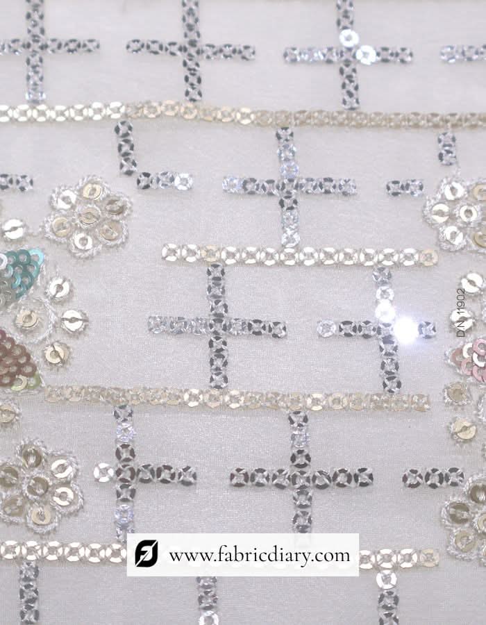 Designer floral sequin embroidered fabric – buy online for gowns and dresses