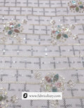Garment fabric with floral multicolor sequins – wholesale fashion textile