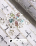Colorful floral sequin textile – premium embroidered fabric for women's wear