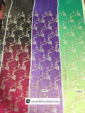 Floral Printed Tissue Jacquard Fabric