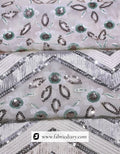 Sequin fabric with floral design for international women's dresses