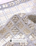 Designer embroidered fabric with golden and silver sequins – for global boutiques