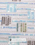 Multicolor designer sequin textile – embroidered fabric for women's ethnic wear
