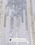Gold and silver sequins fabric with lining design – designer textile for women’s wear