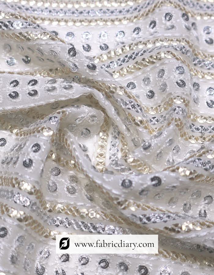 Gold & Silver Sequins Fabric – #876