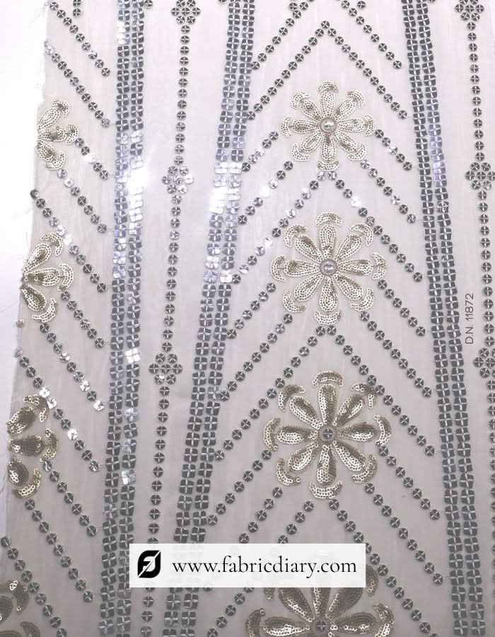 Gold silver sequins fabric – online partywear and lehenga material exporter