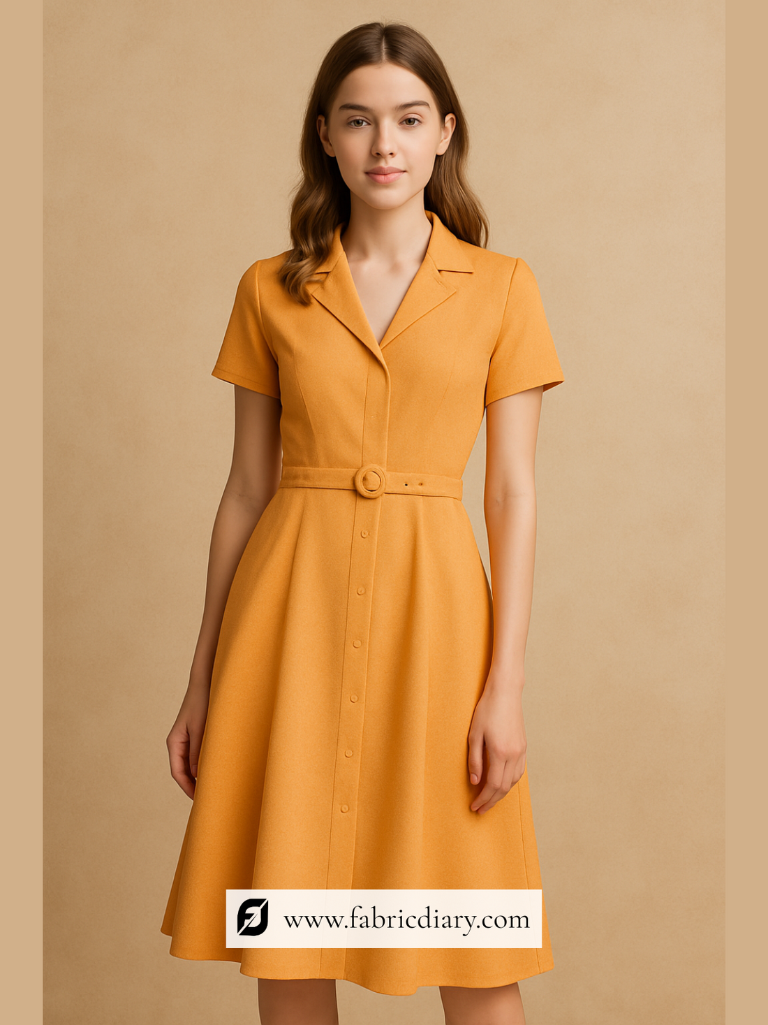 Golden Ochre Santoon Dyed Fabric