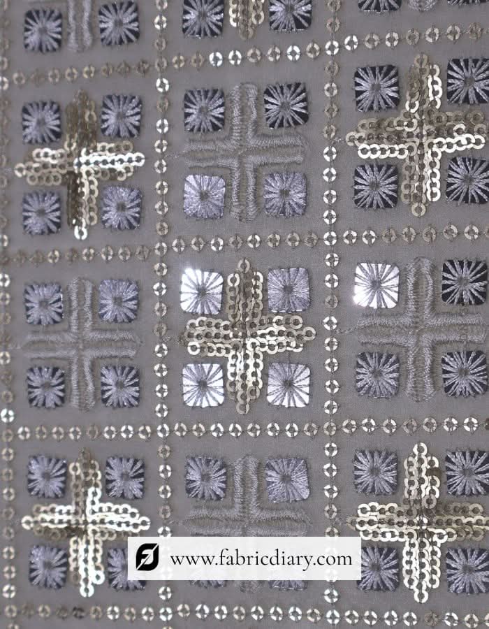 Wholesale four-square sequin embroidered fabric for women