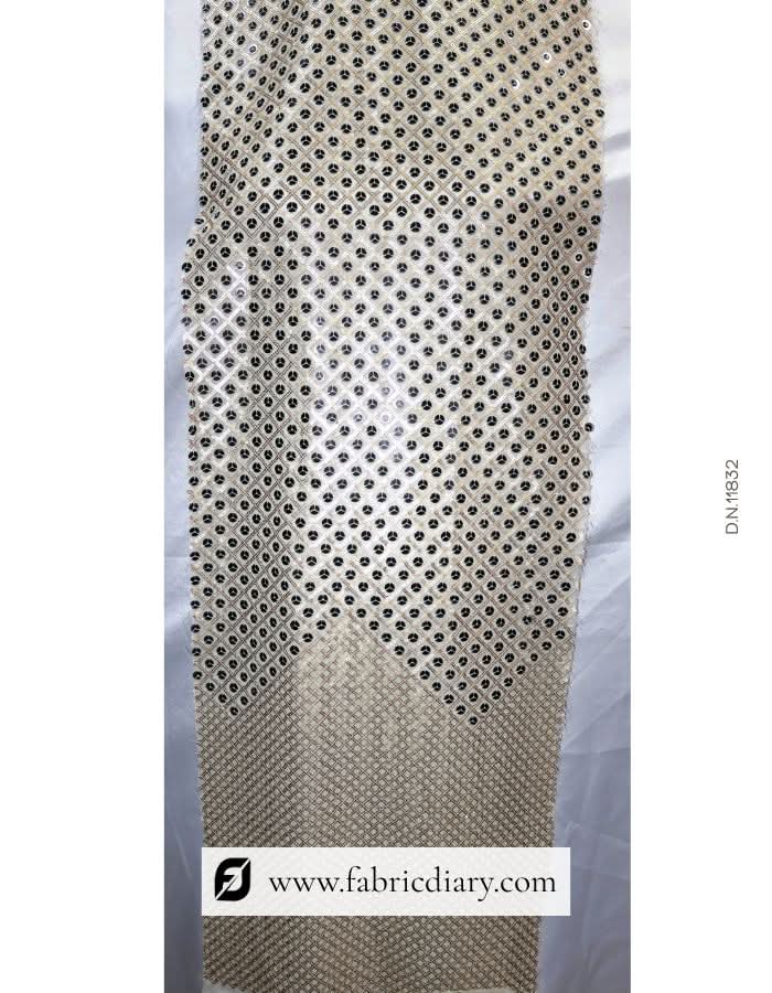 Women's ethnic dress fabric with heavy sequins – custom textile exporter