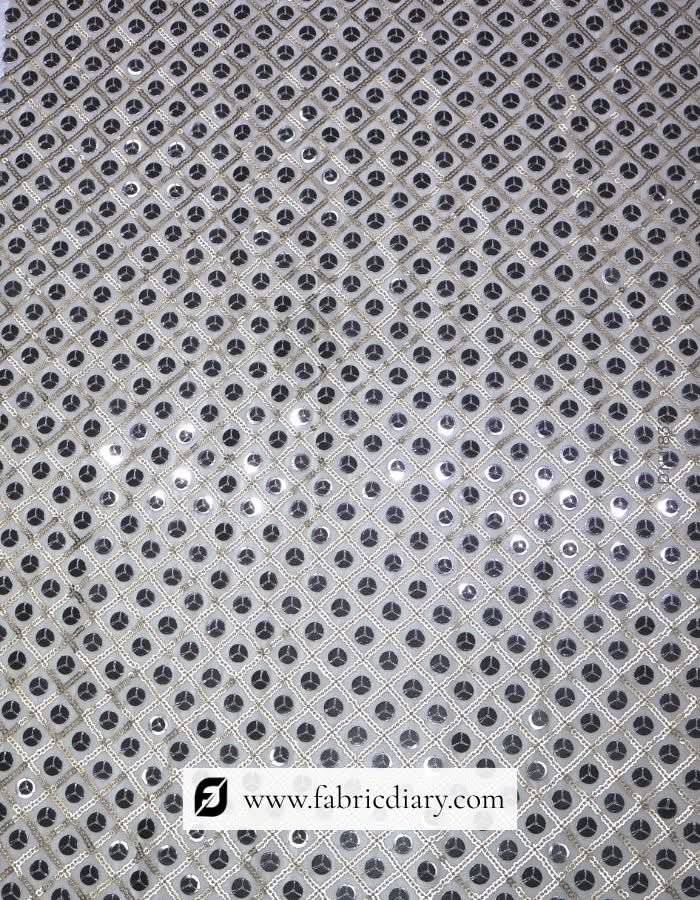 Embroidered daman sequin fabric – premium dress material for global market