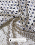 Heavy sequin daman embroidered fabric – designer textile for women's dresses