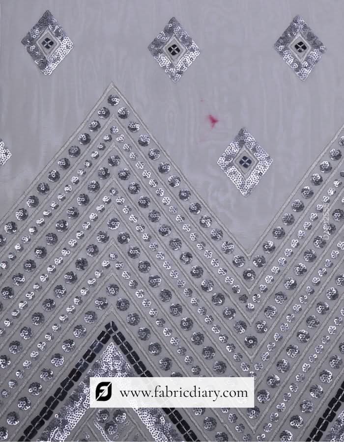 Daman embroidery sequin fabric for ethnic partywear
