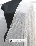 Heavy Mirror Work Lucknowi Embroidered Dupatta / Scarf – #3550