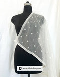 Nylon organza dupatta with beautiful embroidered mirror work