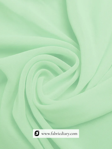 Light Green Dyed Viscose Chinon Fabric