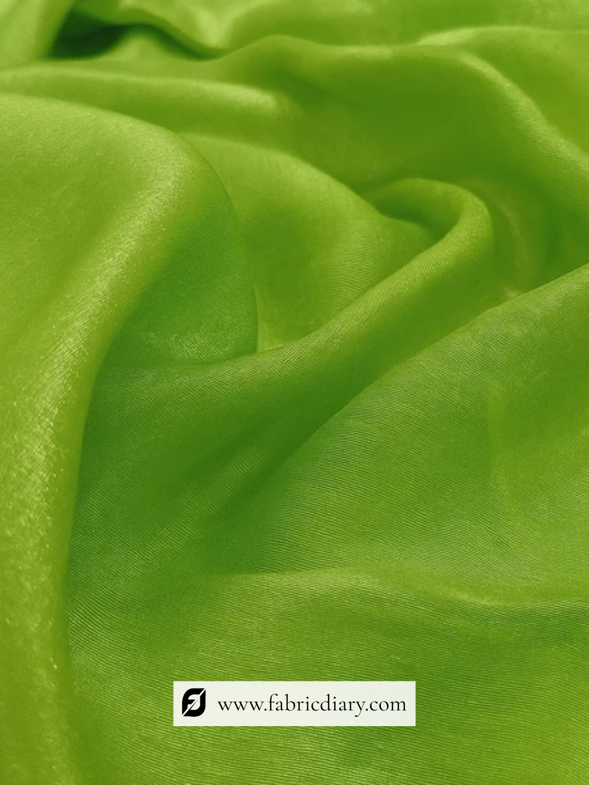 Lime Green Dyed Tissue Gold Fabric