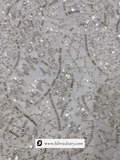 Designer beaded lace fabric online in wholesale
