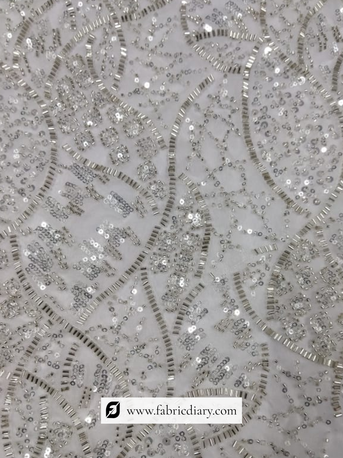 Designer beaded lace fabric online in wholesale