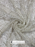 Luxurious embroidered lace with beads for dresses