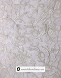 Bulk White Georgette Embroidery Fabric with 3mm Sequins for Garment Manufacturers