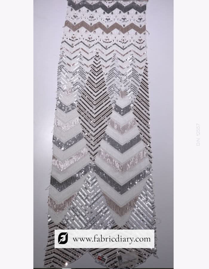 Luxury Evening Dress Sequin Fabric in Daman Style