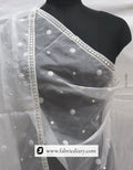 Nylon organza embroidered dupatta – mirror work scarf for ethnic wear