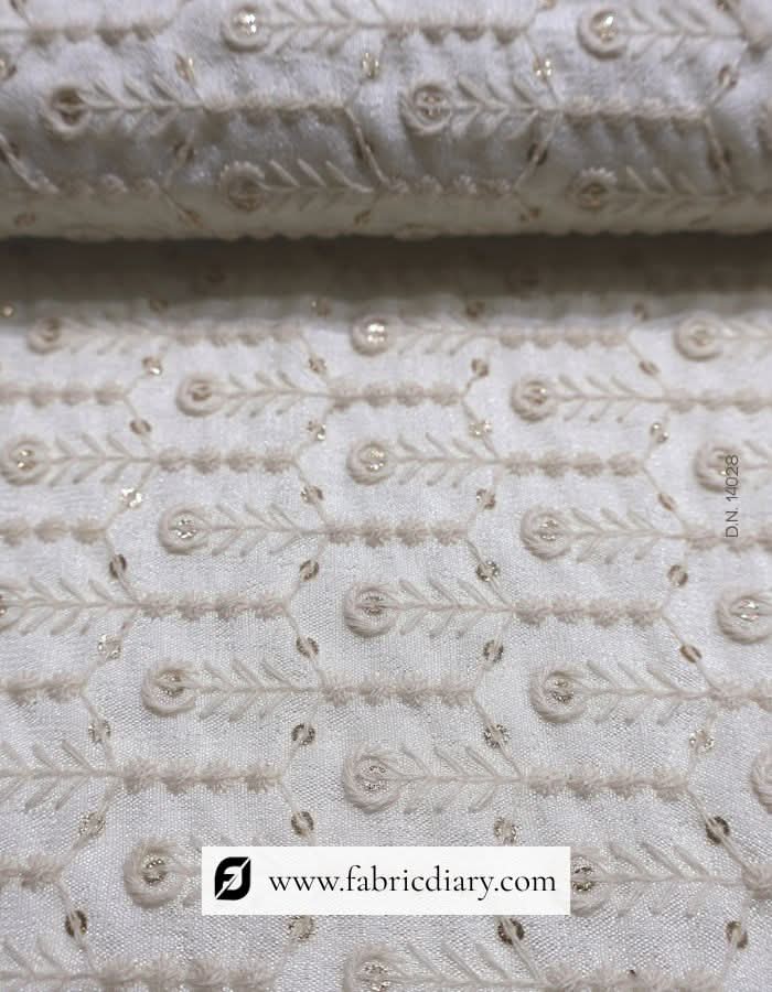Buy royal-style embroidered sherwani fabric online