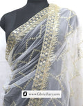 Dyeable Gold Sequins Designer Net Dupatta / Scarf – #8725