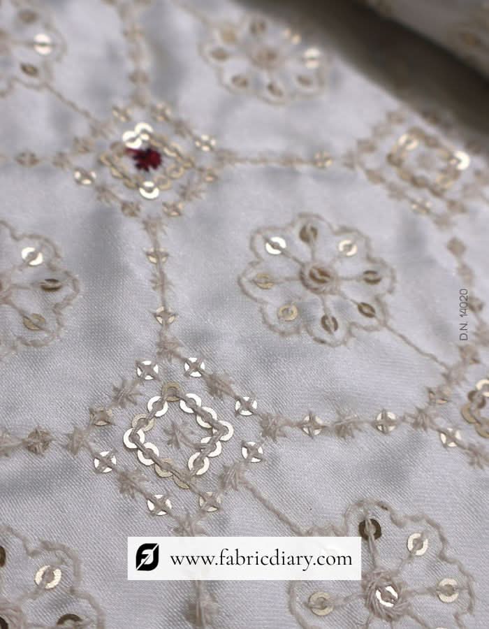 Embroidered groom fabric for men's wedding attire