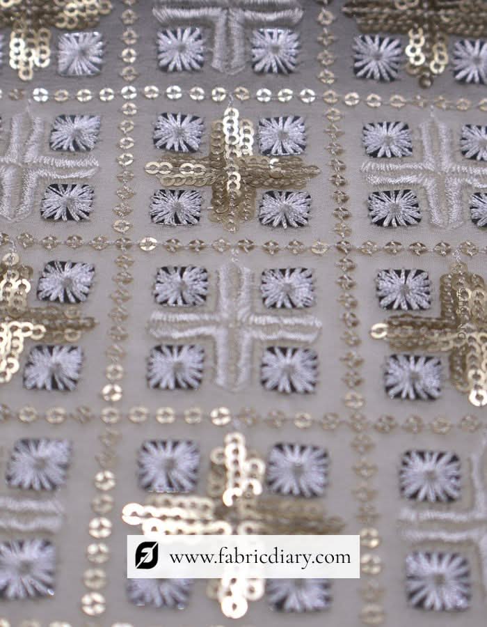 Buy heavy square sequin designer fabric for garments