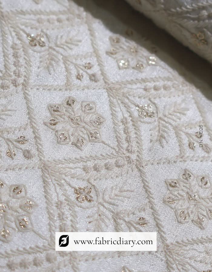 Trending embroidered sherwani fabric for wedding wear