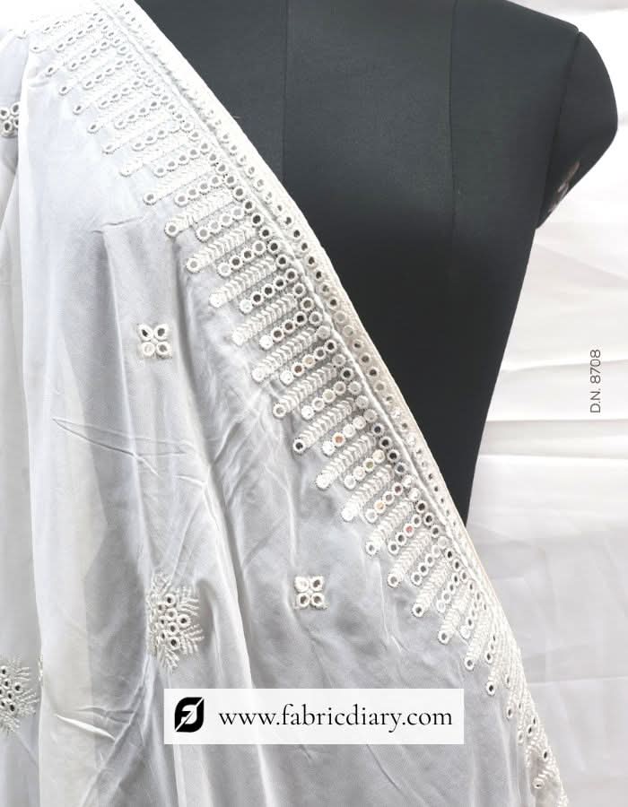 Mirror Work Embroidered Dupatta / Scarf – #8708