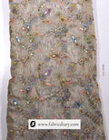 Custom fabric with multicolor sequins and zari