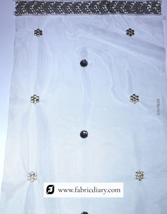Sequin net dupatta fabric – custom fabric exporter for Indian wear