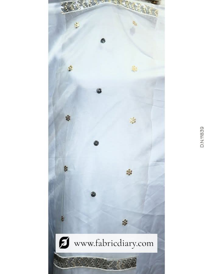 Elegant embroidered dupatta net fabric – wholesale manufacturer for boutiques