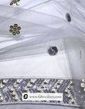 Net sequin design fabric – dupatta material for fashion brands