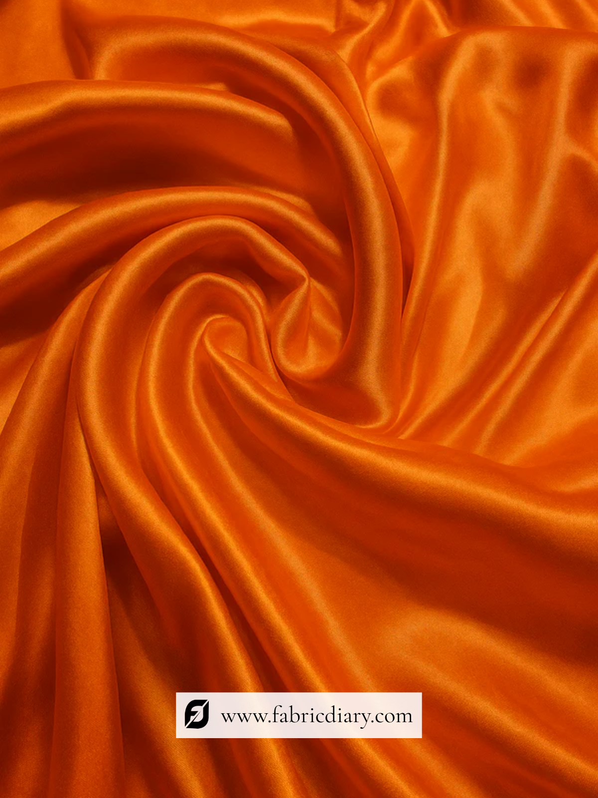Orange Dyed Pure Gaji Silk Fabric