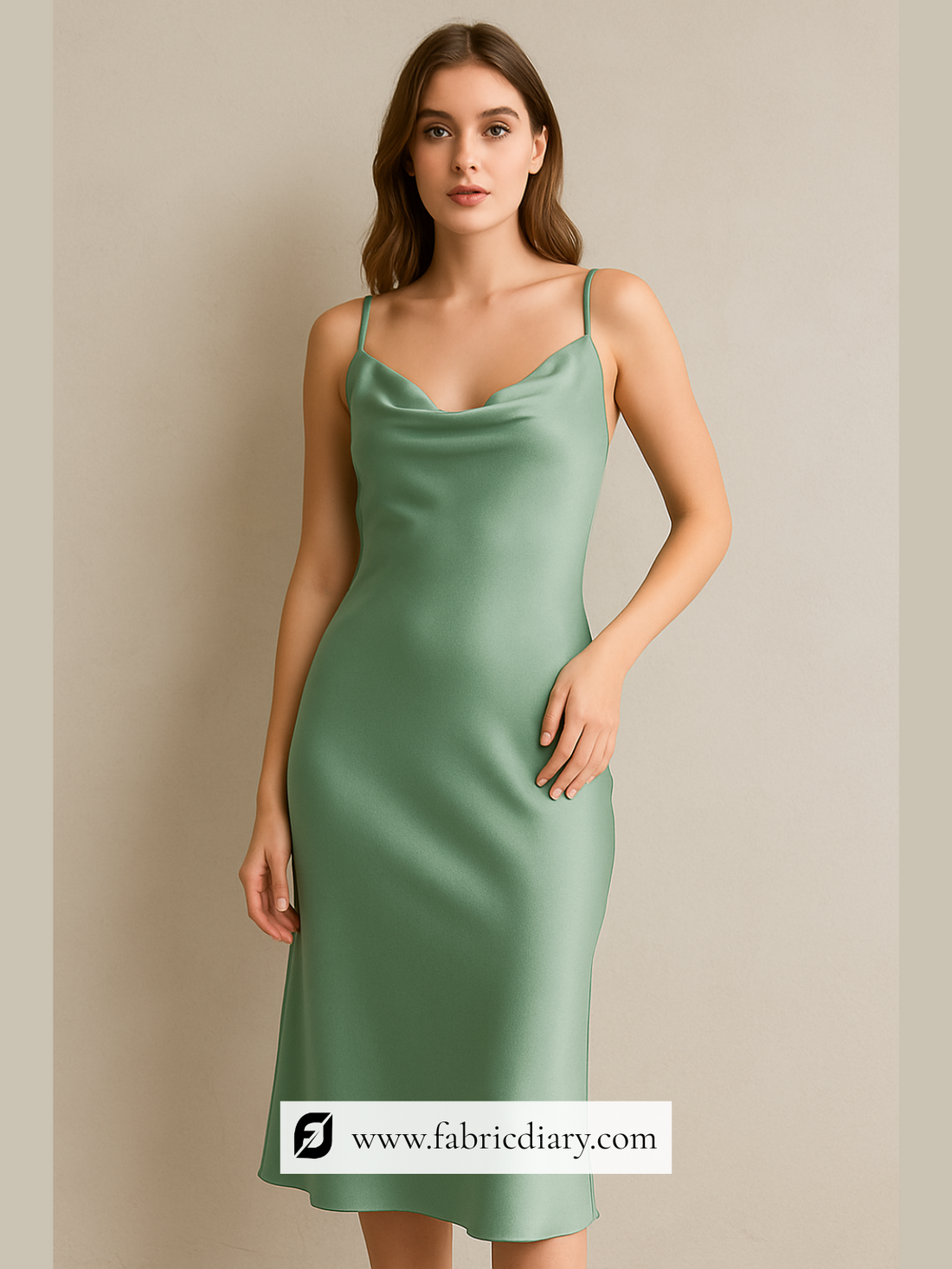Pastel Green Viscose Satin Fabric