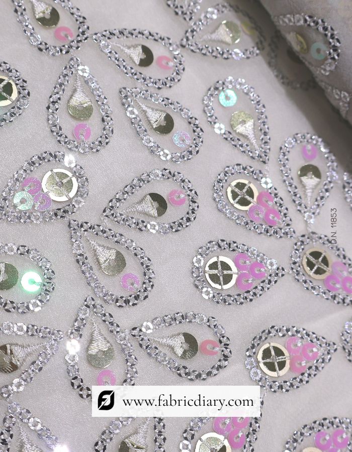 Pink and gold sequin fabric – designer material for custom garments