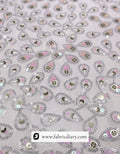 Stylish pink-gold sequin designer fabric – online bulk fabric for bridal fashion