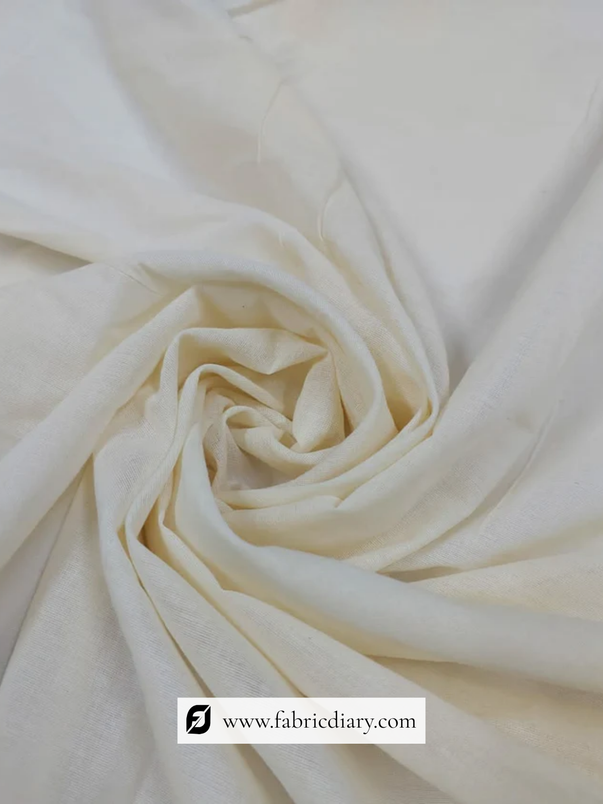 Plain Dyeable Pure Mull Cotton Fabric - Off White Color