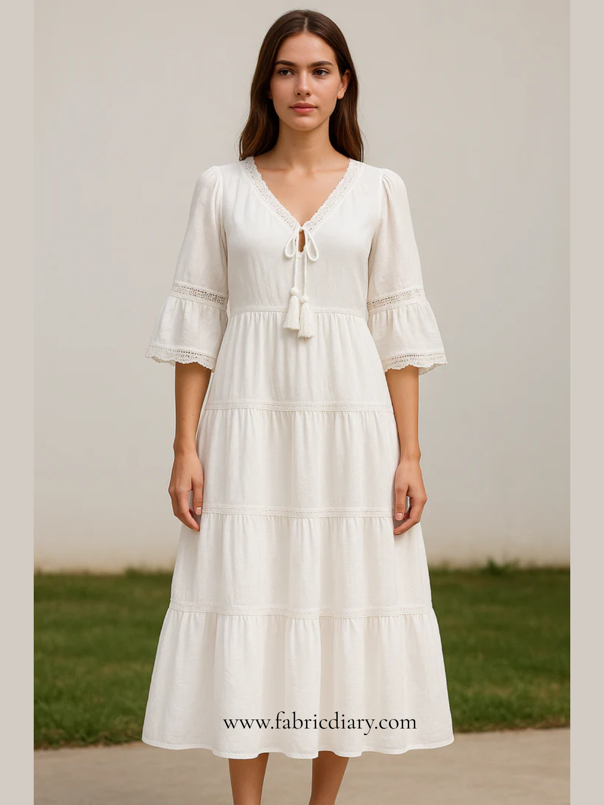 Natural crepe fabric in plain dyeable form