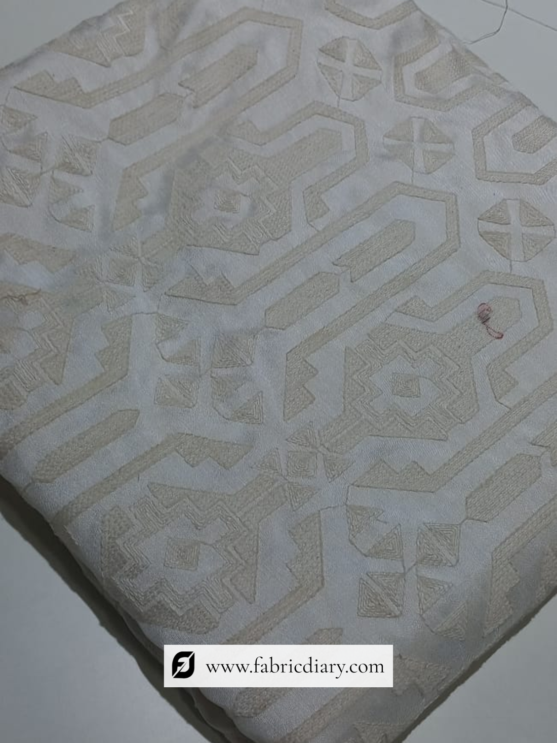 Premium Embroidered Raw Silk Fabric
