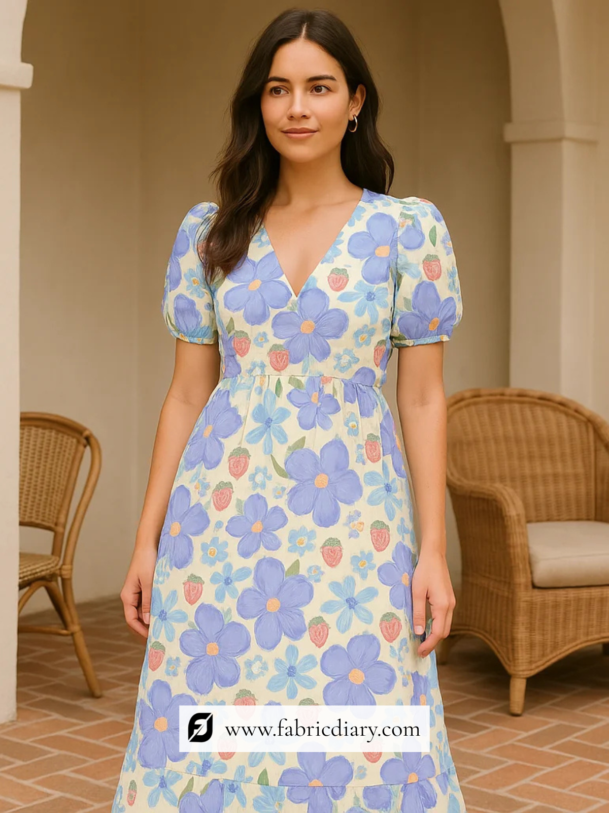 Versatile poly linen printed fabric