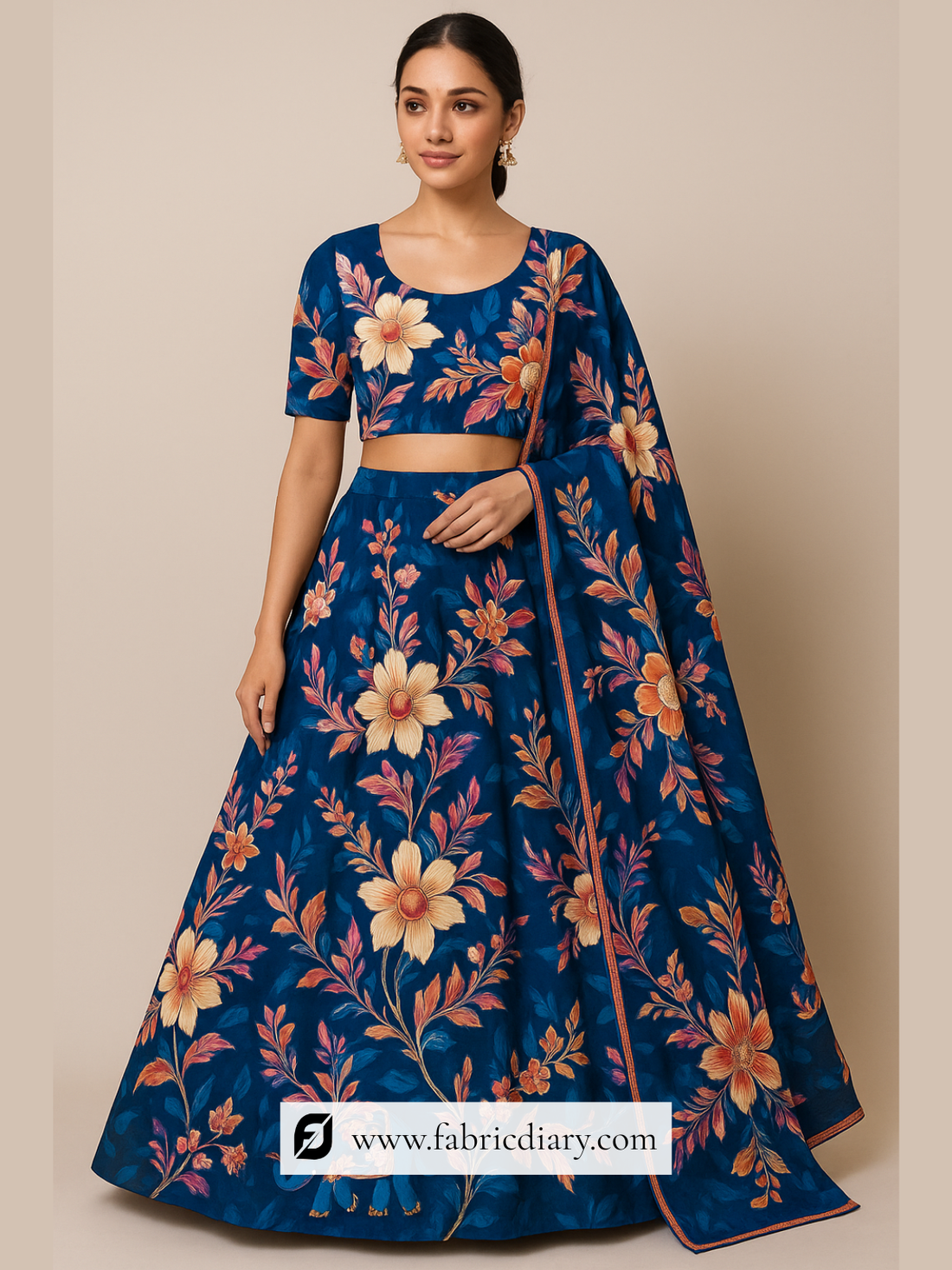 Pure Chinon Position Printed Fabric