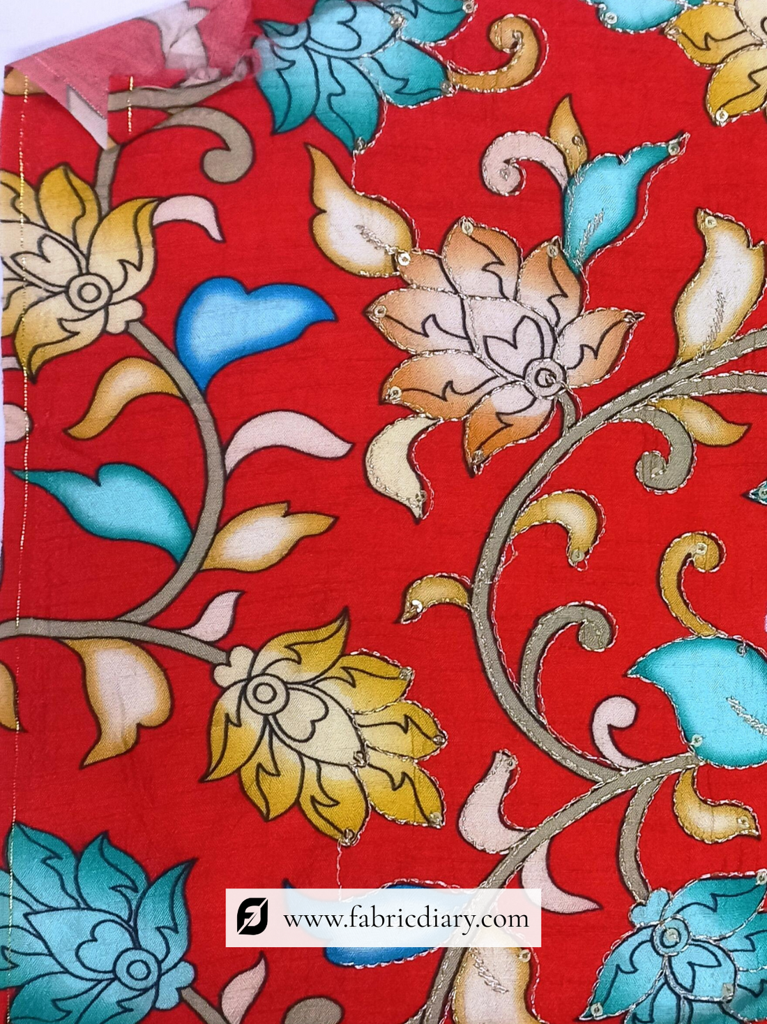 Pure Dola Silk Position Printed Fabric